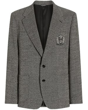 Dolce & Gabbana Portofino Single-Breasted Jacket - Gray