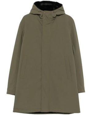 Herno Faux-Fur Trim Hooded Jacket - Green