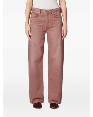 Agolde Arched Wide-Leg Jeans - Pink