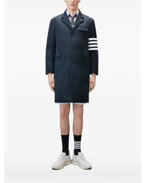 Thom Browne Gewatteerde Jas Met Vier Strepen - Grijs