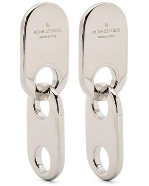 Acne Studios Polished Drop Earrings - White