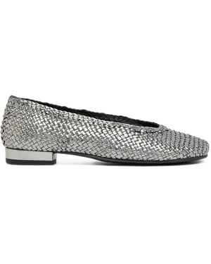 CAREL PARIS Ballerines Cassis En Cuir Tressé - White