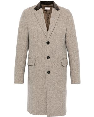 Fursac Herringbone Coat - Natural