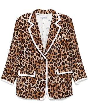 ROWEN ROSE Blazer Con Estampado De Leopardo - Neutro