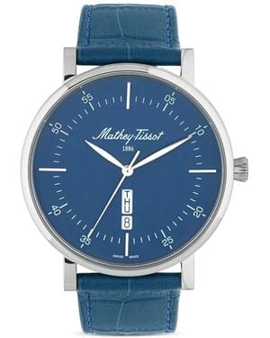 Mathey-Tissot Reloj Monsoon Day-Date De Mm - Azul