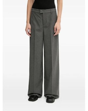 Marc O' Polo Pantalon Ample À Fines Rayures - Black