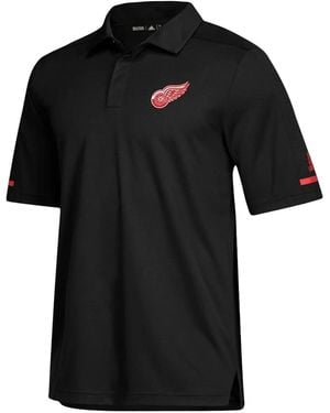 adidas X Nhl Detroit Wings Short-Sleeve Polo Shirt - Black