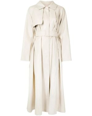Goen.J Gabardina Con Cinturón - Neutro