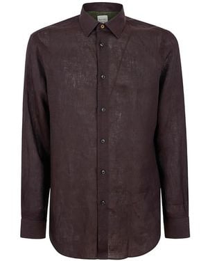Paul Smith Button-Down Long-Sleeve Shirt - Purple