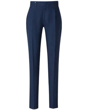SCABAL® Pantalones Con Pinzas - Azul