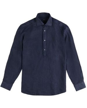 Fay Camisa Con Cuello Francés - Azul
