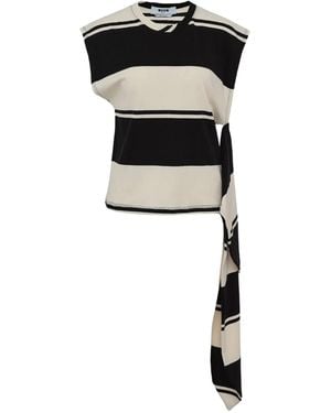 MSGM T-Shirt A Righe - Nero