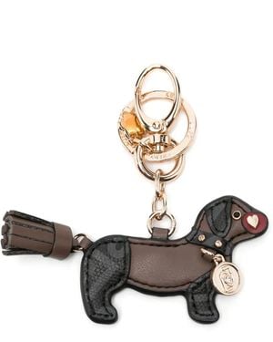 Liu Jo Logo-Pattern Keyring - Metallic