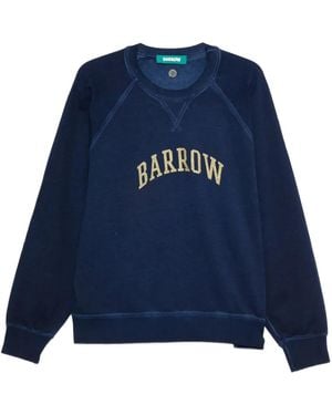 Barrow Logo-Print Crew-Neck Sweatshirt - Blue