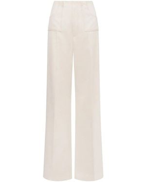 Philosophy Di Lorenzo Serafini Classic Tailored Pantalone With Straight Leg Cut - White