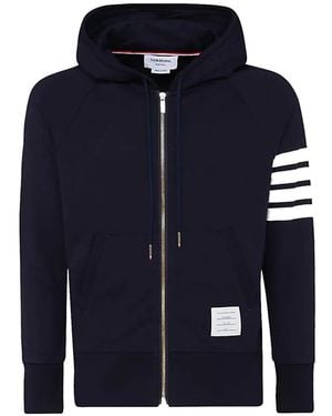 Thom Browne 4-Bar Zip-Up Hoodie - Blue