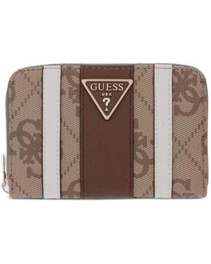 Guess Portefeuille Laurel À Logo Imprimé - Marron