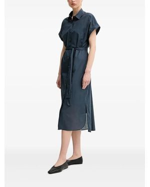 Marc O' Polo Midikleid Mit Gürtel - Blau