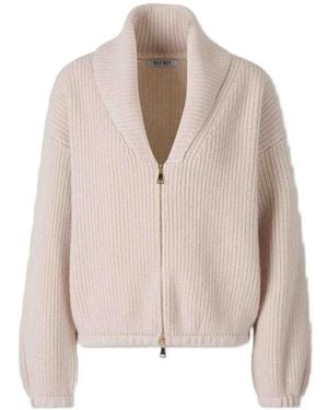 ELY ELY Zip-Up Cashmere Cardigan - Natural