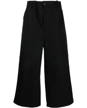 Yuiki Shimoji Weite High-Waist-Hose - Schwarz