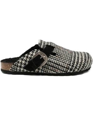 Taji X Faliero Sarti Tweed Mules - Black