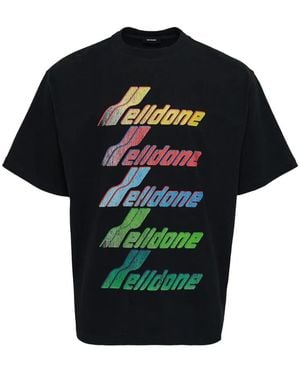 we11done ロゴ Tシャツ - ブラック
