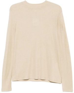 MAISON 123 Long-Sleeve Crew-Neck T-Shirt - Natural
