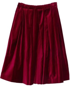 Comme des Garçons Falda midi plisada - Rojo
