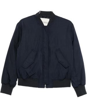 Closed Logo-Patch Bomber Jacket - Blue