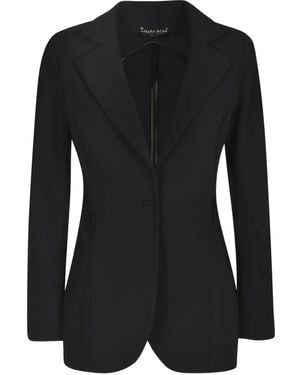 La Petite Robe Di Chiara Boni Single-Button Notched-Lapel Blazer - Black