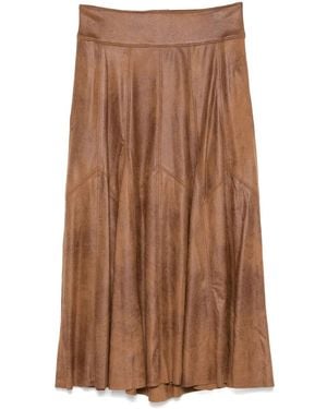 Isabel Marant Genevi マキシスカート - ブラウン