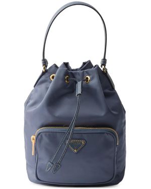 Prada Duet Re-Nylon Bucket Bag - Blue