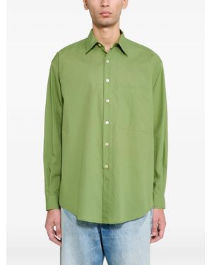 AURALEE Cotton Shirt - Green