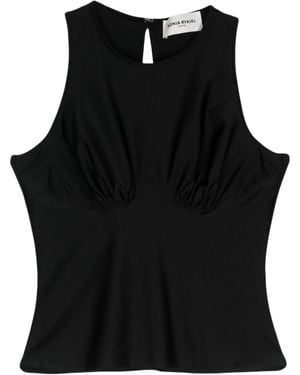 Sonia Rykiel Bustier-Detail Open-Back Tank Top - Black