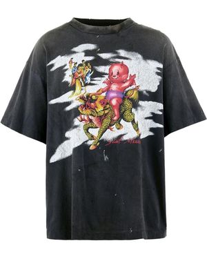 SAINT Mxxxxxx Graphic-Print T-Shirt - Black