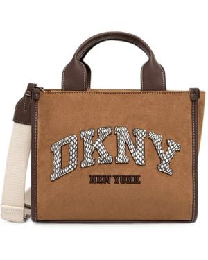 DKNY Hadlee Logo-Appliqué Tote Bag - Brown