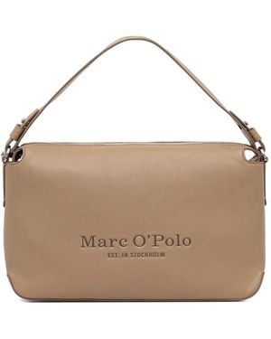 Marc O' Polo Debossed-Logo Tote Bag - Brown