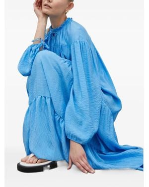 Day Birger et Mikkelsen Ruffled Tiered Maxi Dress - Blue