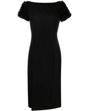 Viktor & Rolf Daring Nights Ruffled Midi Dress - Black
