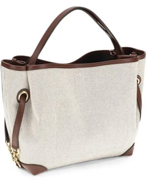Chloé Bolso Shopper Clover Con Logo Estampado - Blanco