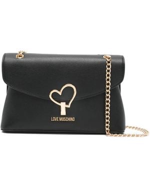 Love Moschino ハート チェーン ショルダーバッグ - ブラック