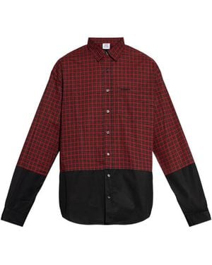 Vetements Chemise À Carreaux - Rouge
