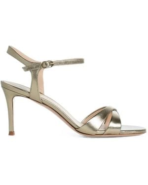 Roberto Festa Romilda Laminated-Leather Heeled Sandals - White