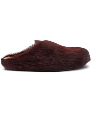 Marni Fussbett Mules Aus Kalbshaar - Braun