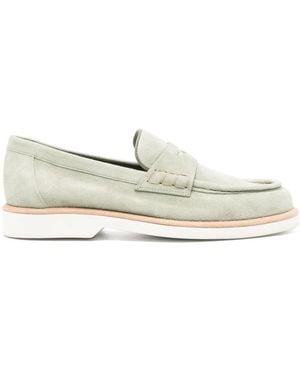 Santoni スエード ローファー - ホワイト