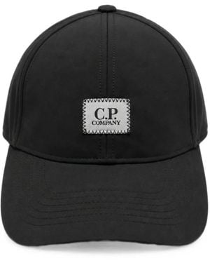 C.P. Company Logo-Patch Baseball Cap - Black