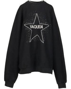 VAQUERA Star-Print Oversized Sweatshirt - Black