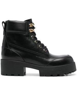 Givenchy Trekker Leather Combat Boots - Black