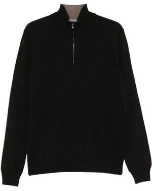 Corneliani Pullover mit Reißverschluss - Schwarz