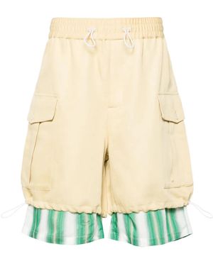 Wales Bonner Bermuda Shorts With Logo - White